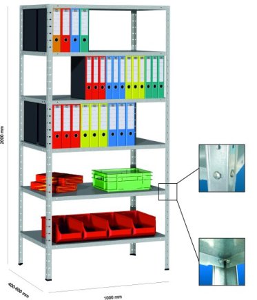 Kovona Basic screw shelf rack 100 kg type N746K7