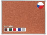 Notice board with high-quality cork surface (6 models)