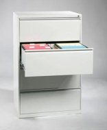 Metal filing cabinet with two rows and four drawers G2324