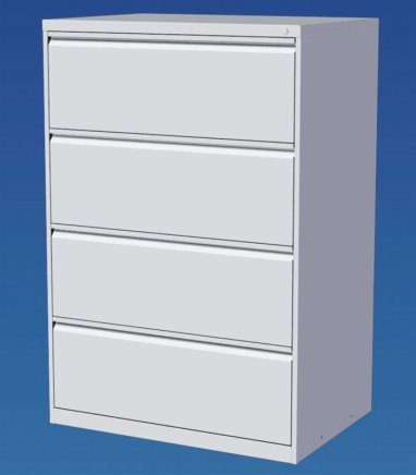 Metal filing cabinet with two rows and four drawers G2324 - 2