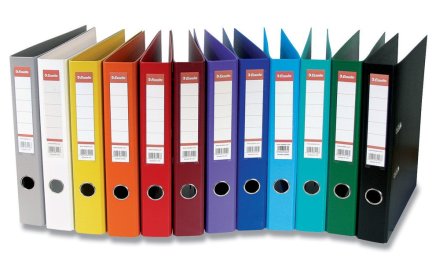 Esselte all-plastic lever binders 50 mm - color orange