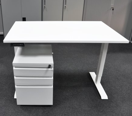 Height-adjustable table with container EO20_HDT-03L