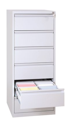 A5 filing cabinet - card holder metal RAL 7035