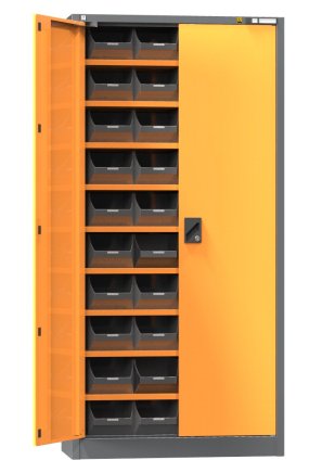 ESD cabinet with plastic boxes UK1-B11ESD (2 models)