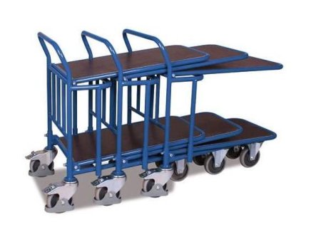 Handling retractable double-decker C + C trolley (3 models) - 2