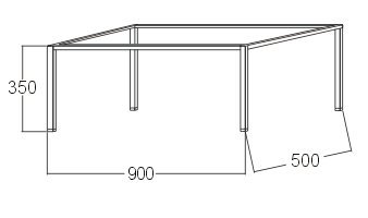 Base for wardrobe A6680 - width 900 mm - 2