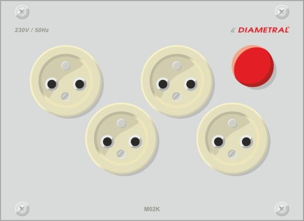 Module 4x socket