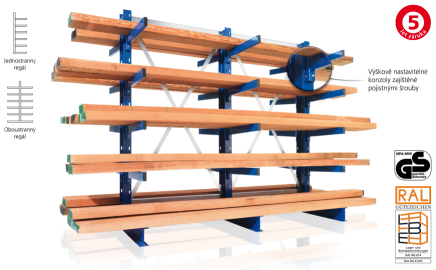 MULTISTRONG M cantilever rack - double-sided port 75153 - 1