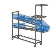 Falling shelf made of aluminum profiles, 23040552