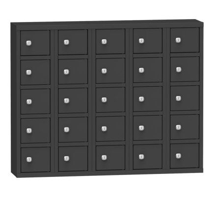 Metal cabinet with 25 lockable boxes - 3