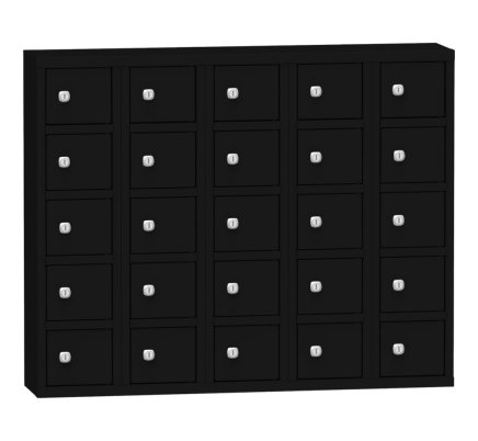 Metal cabinet with 25 lockable boxes - 4