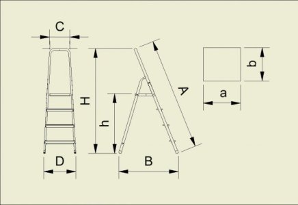 Single-sided aluminum steps Eurostyle 918 - 1