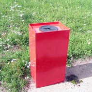 Bin for sorted waste 1041 red RAL 3000