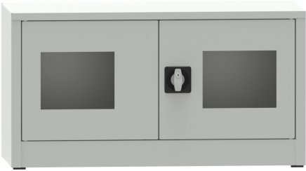 Metal filing cabinet with Plexiglas glass door - extension C2971H2 - 2