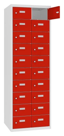 Personal lockers with 20 compartments MSus 3210 hl. 500 mm - 3