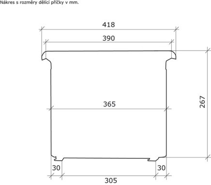 Divider metal FLS for Bisley BS five-drawer filing cabinet - 2