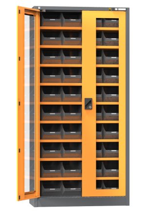 ESD cabinet with plastic boxes UK1-B11SESD