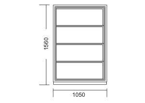 Cabinet with increased fire resistance B2044 - 2