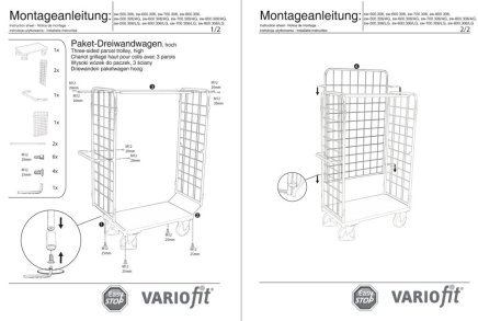 Three-sided parcel trolley sw-500.306 (4 models) - 3