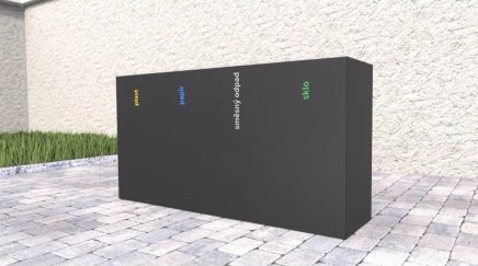 Steel III outdoor bin for sorted waste - 3