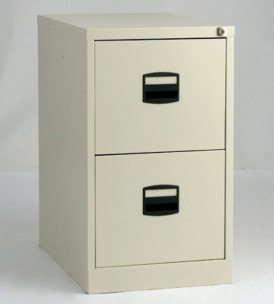 Two-drawer filing cabinet Bisley CC2H1A/FLS - set with dividers