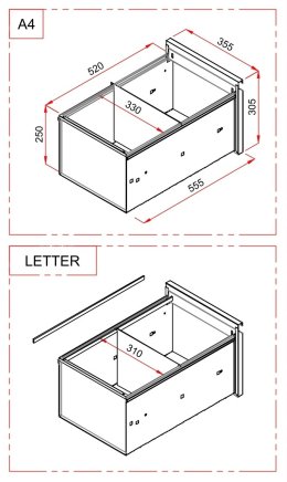 A4 filing cabinet - four-drawer metal filing cabinet FGC.4.(40) - 4