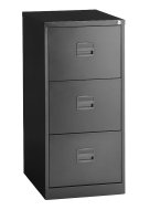 Three-drawer filing cabinet Bisley A4CC3H1A - set with dividers