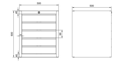 Suspended desk drawer DUK_03_B - 5