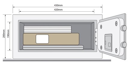 Yale Value Laptop YLV 200 furniture safe - 2