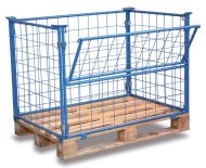 Pallet enclosure with folding wall pa-100.022