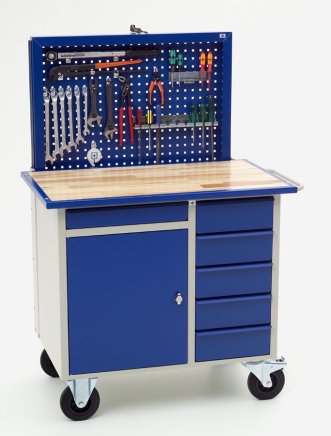 Mobile work table VV-2 with retractable punch panel