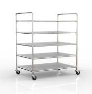 Antistatic shelf trolley with five shelves, 24040240