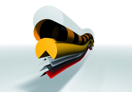 Protective polyurethane profile for mounting on a Ø 50mm pipe - 3