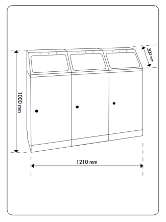 Waste bin for sorted waste FD45 - 2