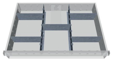 Metal division of sockets 168-135A