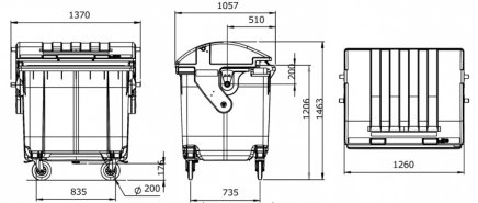 Plastic dustbin MGB 1100 separation - 9