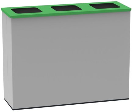 Metal waste bin KOS 1295 complete - 2