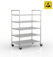 Antistatic shelf trolley with five shelves, 24040237 (4 models)