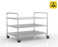 Antistatic shelf trolley with three shelves, 24040236