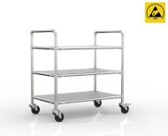 Antistatic shelf trolley with three shelves, 24040233 (4 models)