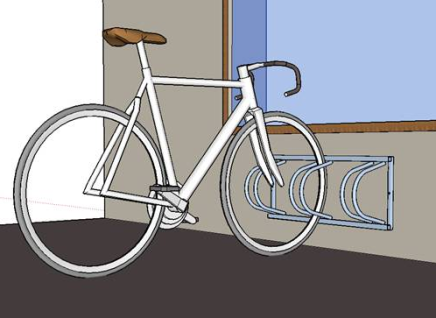 Double-sided bike rack for 3 spaces - 1