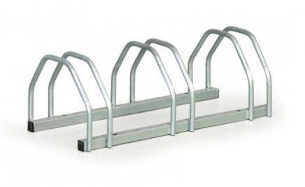 Double-sided bike rack for 3 spaces