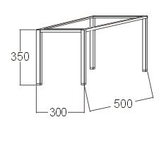 Base for wardrobe A6610 - width 300 mm - 2