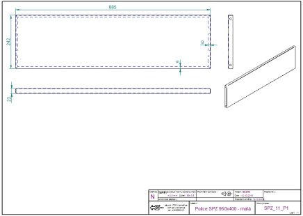 Small shelf for license plate cabinets SPZ_11_P1 - 1