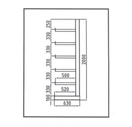 One-sided console shelf (4 models) - 1