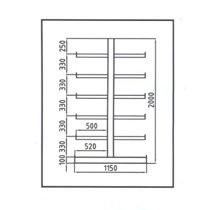 Double-sided console shelf type 97840 - 1