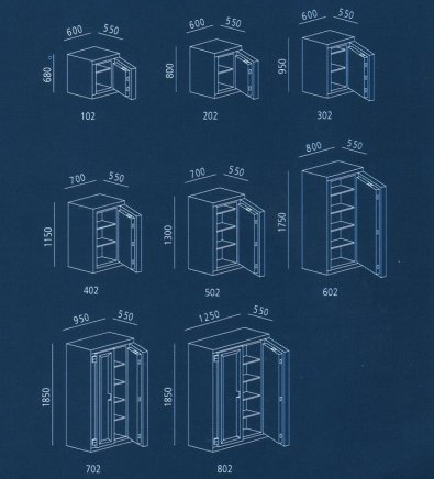 Cash safe deposit box ROOBUS Office 2 - 802 - 4