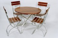 Garden set - 1x Klasik round table, 4x Arnika chairs