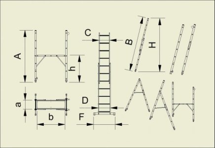 Working platform with adjustment to stairs 8507 - 2