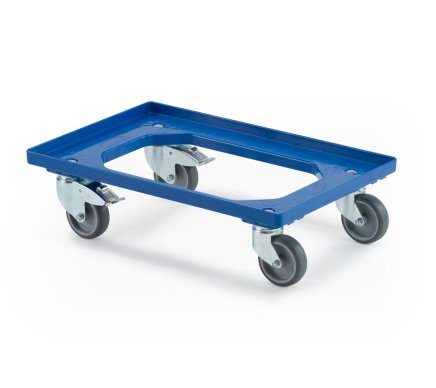 Undercarriages for crates - 2 swivel wheels with brake